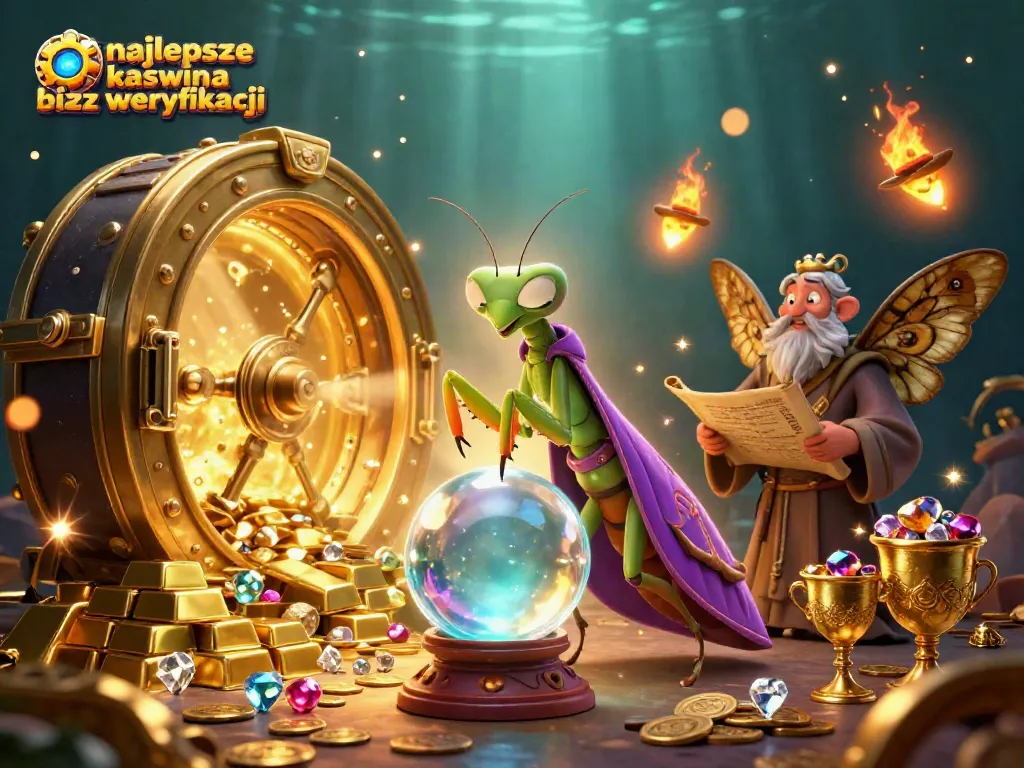 Experience the thrill of najlepsze kasyna bez weryfikacji with our mystical illustration featuring fortune tellers and treasures.