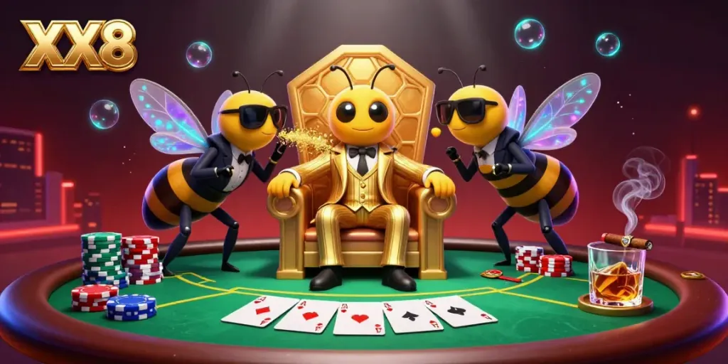 Experience thrilling moments at XX8 with poker chips and vibrant gameplay in an exciting casino setting.
