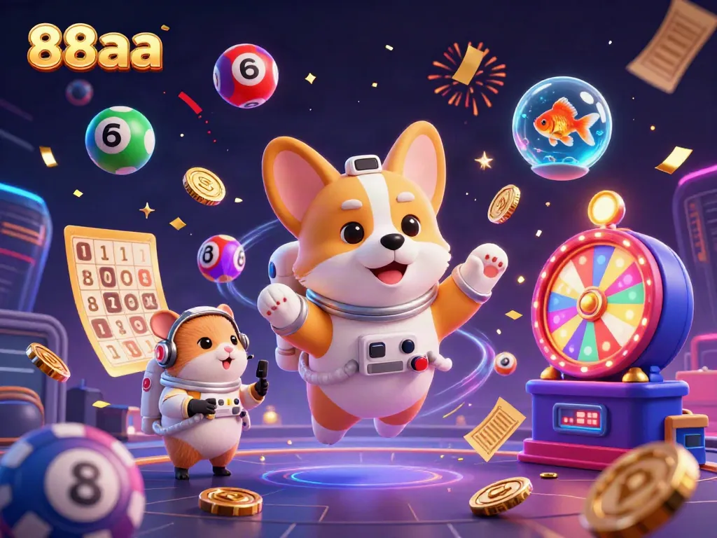 Experience the excitement of 88aa with our vibrant casino adventure illustration.