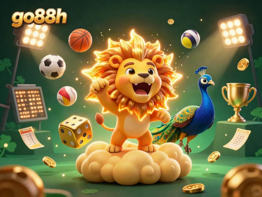 Experience thrilling sports betting action with go88h illustrated in vibrant, ultra-detailed 3D art.