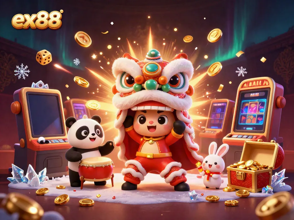 Experience the excitement of ex88 with vibrant characters and thrilling casino elements.