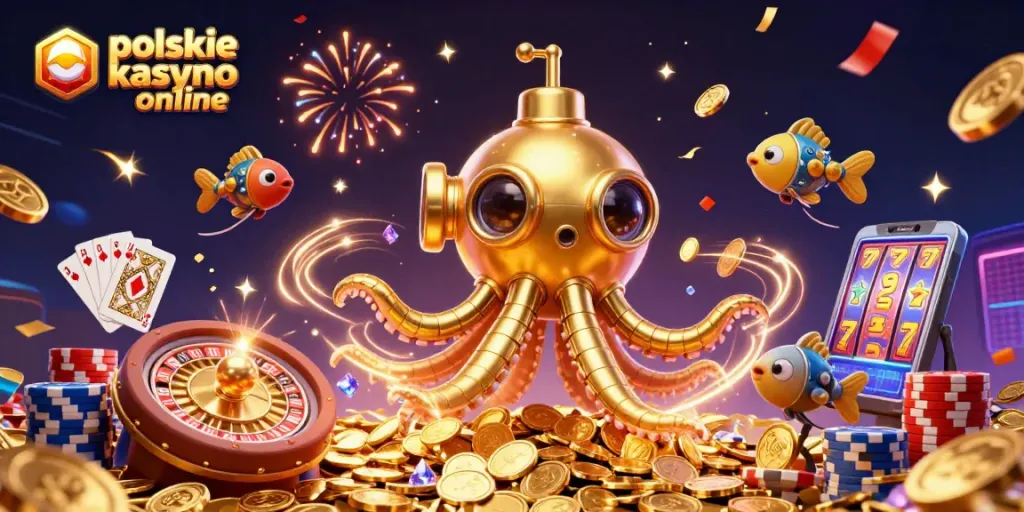 Experience polskie kasyno online with immersive gaming, spinning reels, and dazzling golden coins.