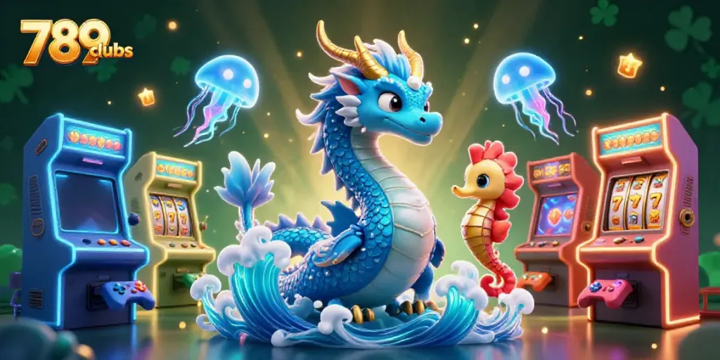 Experience thrilling gambling adventures with 789clubs, featuring a majestic dragon and vibrant game elements.