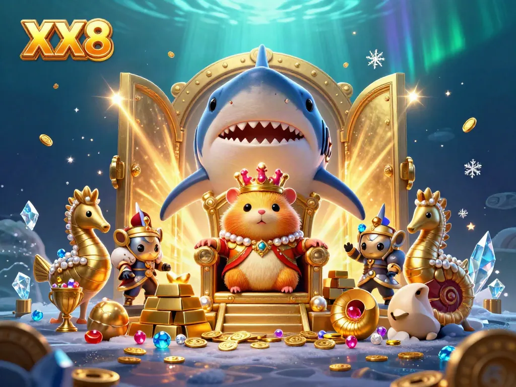 Experience thrilling moments with XX8's vibrant and dynamic gaming world illustrated in a colorful underwater scene.
