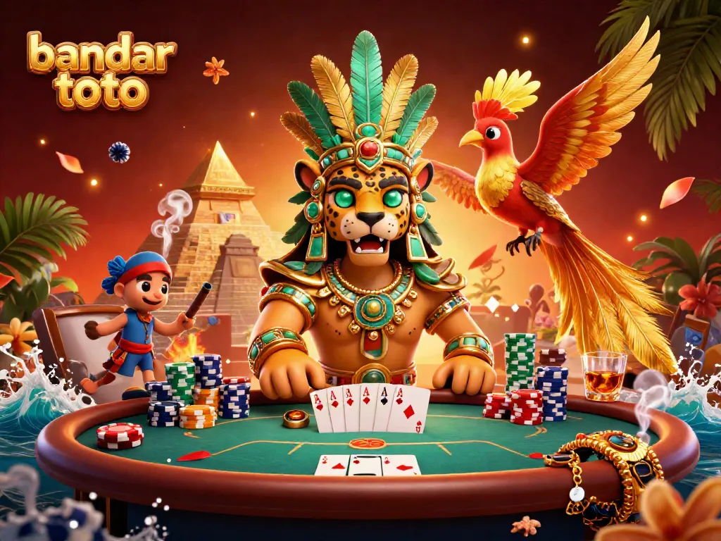 Pemain bandar toto menikmati aktivitas kasino, dibantu slot gacor yang menarik di background.
