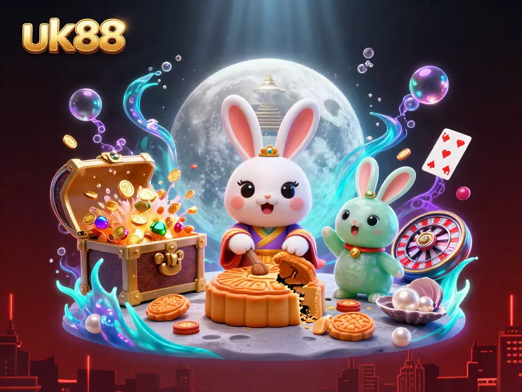 Experience thrilling gameplay at uk88 with vibrant casino elements and characters interacting in a dazzling scene.