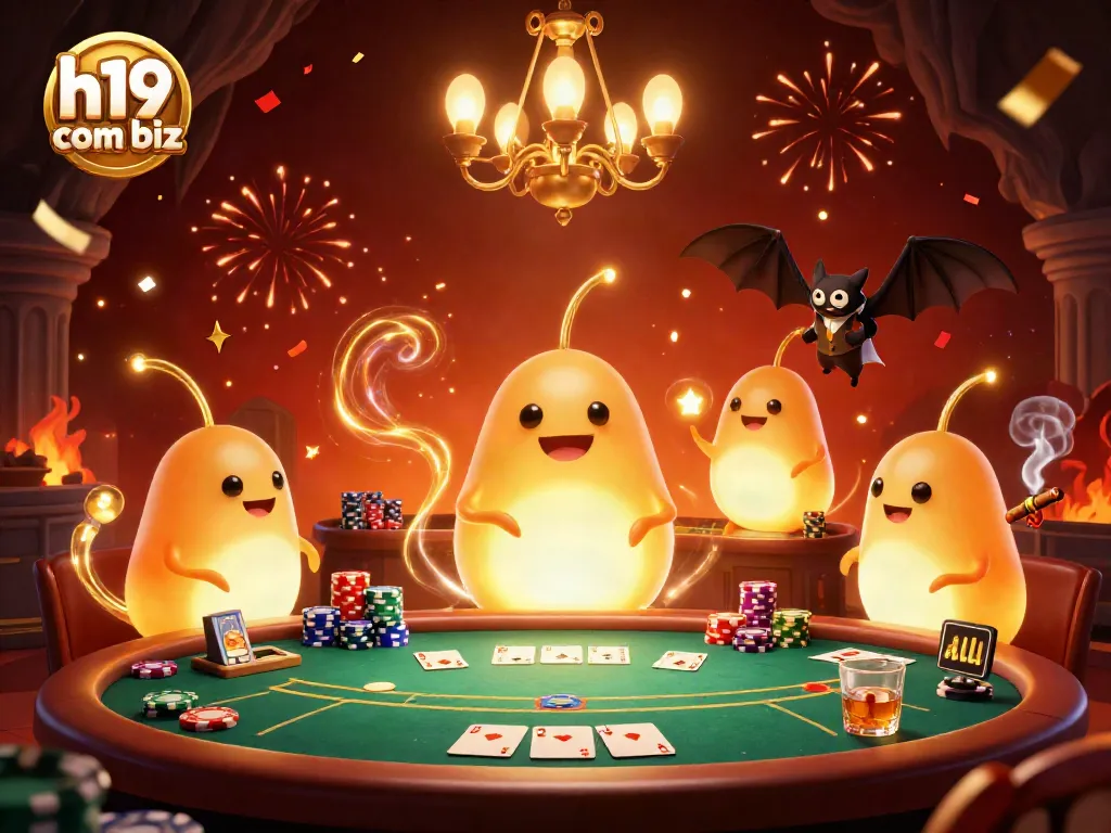 Experience the excitement of h19com biz with glowing glowworms illuminating a vibrant cave casino scene.