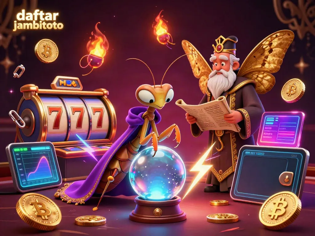 Experience daftar jambitoto with a vibrant casino scene featuring animated characters and colorful gaming elements.