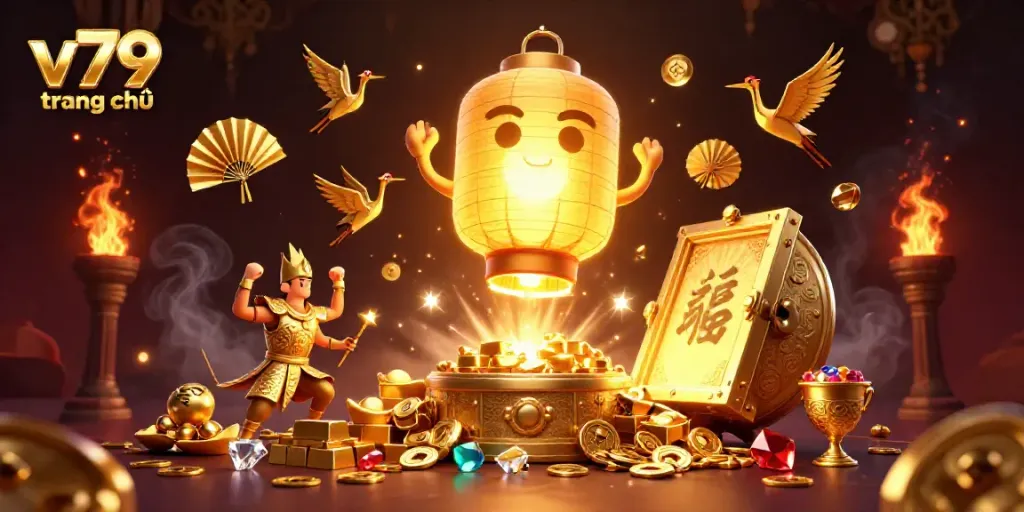 Experience vibrant gameplay at v79 trang chủ with golden treasures and dynamic casino elements.