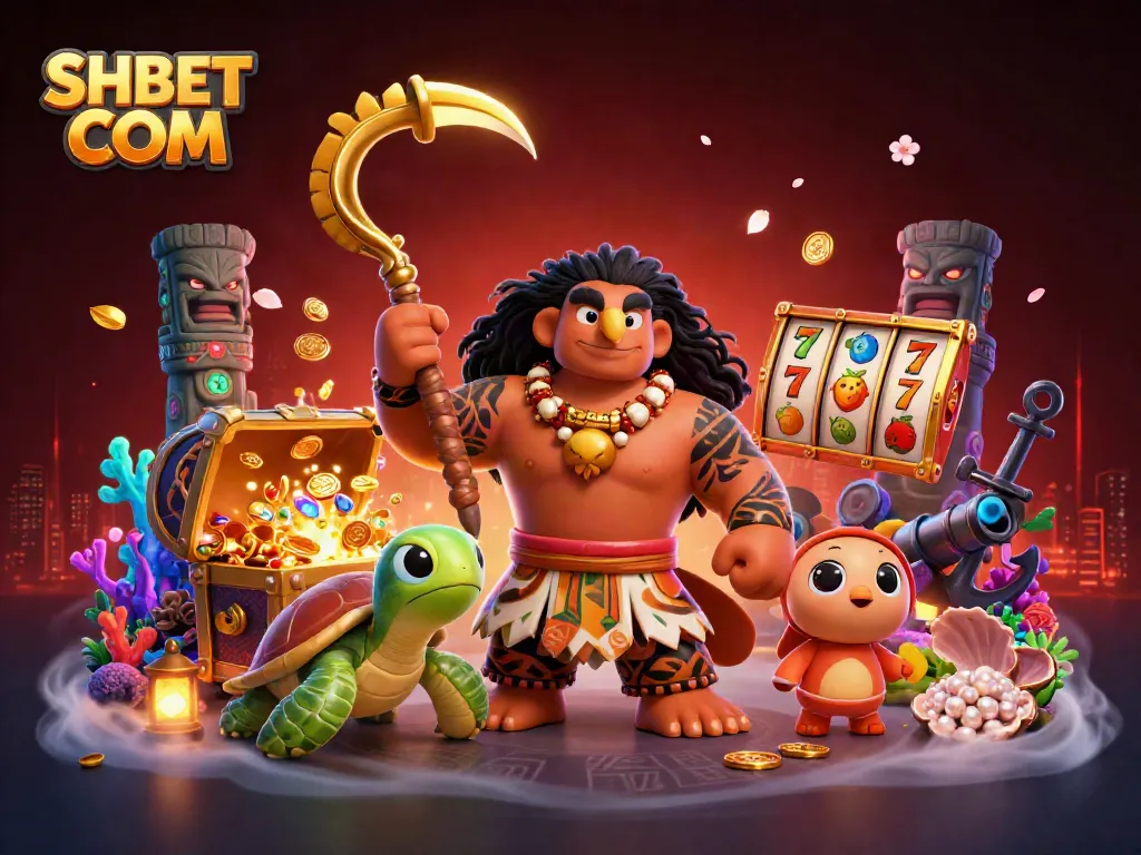 Experience thrilling gameplay at SHBET COM with vibrant 3D casino artwork showcasing dynamic gaming elements.
