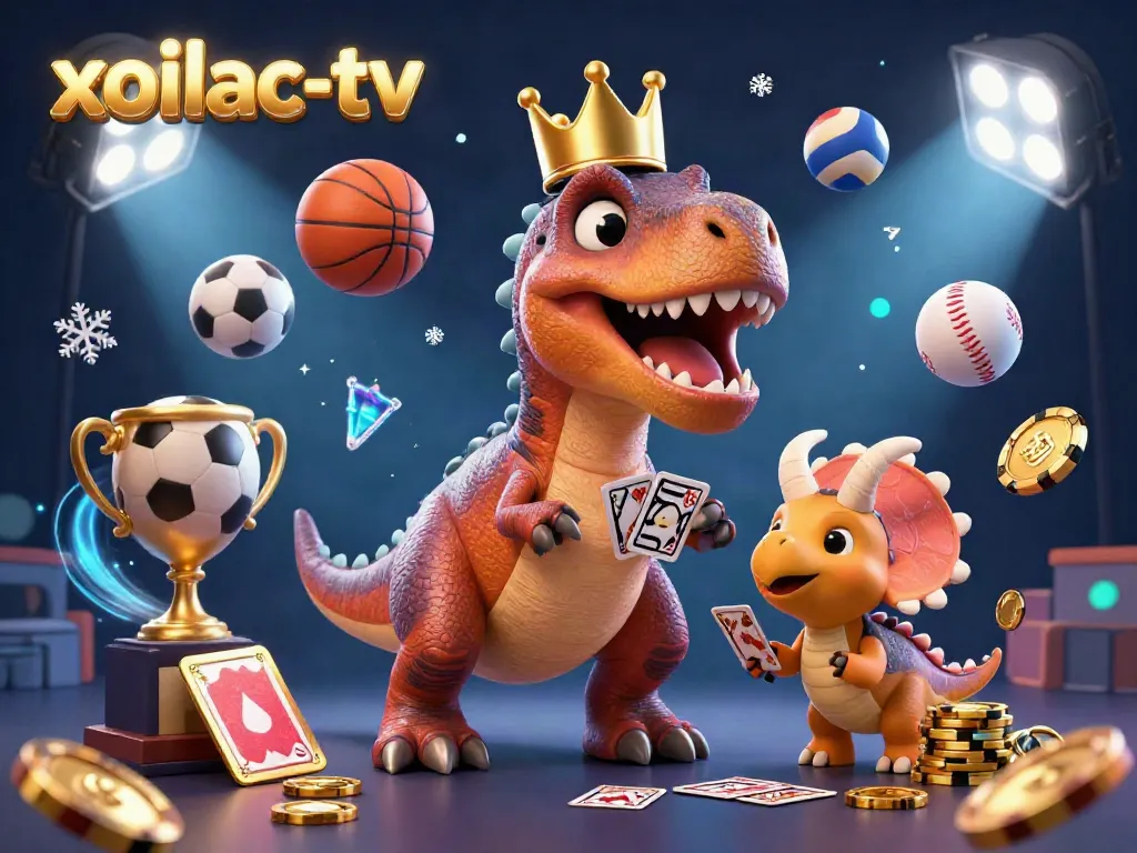 Experience thrilling sports betting with xoilac-tv, illustrated with vibrant characters and dynamic elements.
