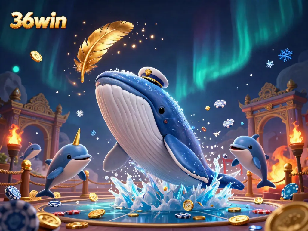 Experience excitement at 36win casino, featuring whimsical characters and festive casino elements.