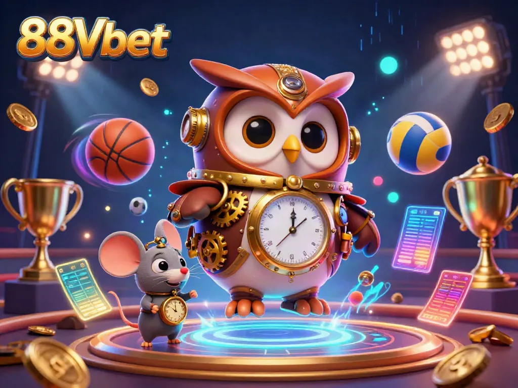 Experience thrilling gaming action with 88Vbet in a vibrant 3D casino world filled with sports and excitement.