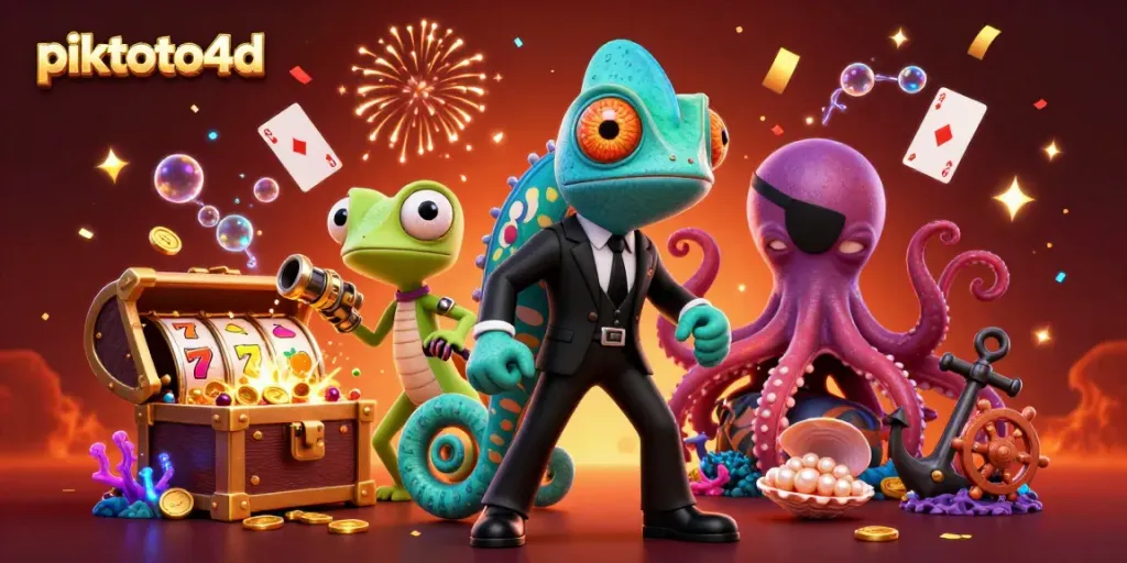 Experience stunning casino action with piktoto4d in a vibrant underwater scene filled with treasures.