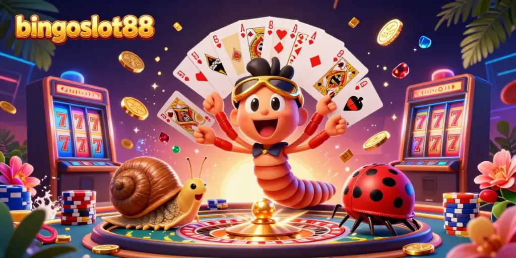 Raih keseruan di bingoslot88 dengan dealer dan karakter yang menyajikan permainan kasino penuh warna dan kesenangan.