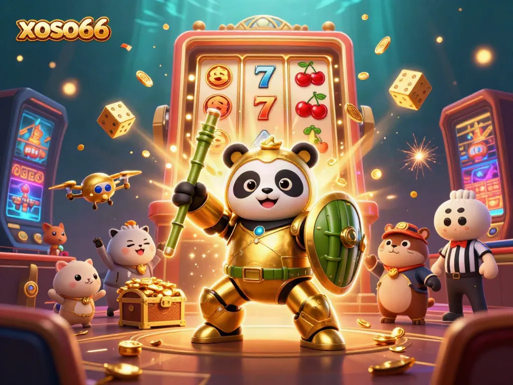 xoso66 showcases thrilling explosive jackpots in a fun 3D casino illustration.