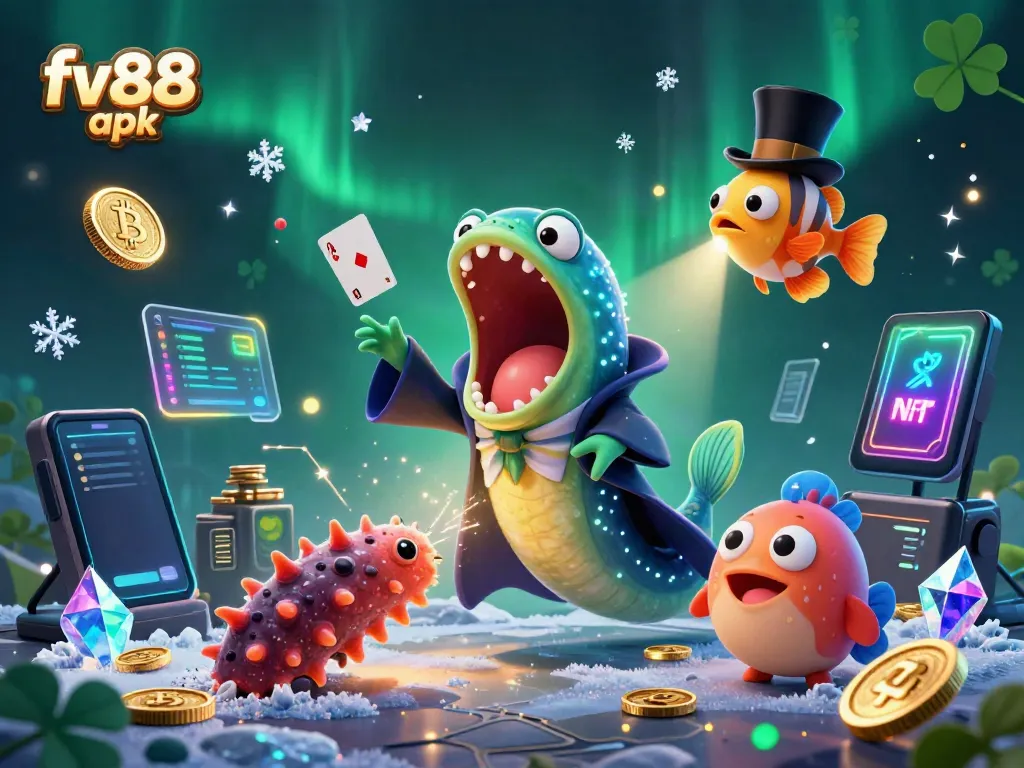 Experience thrilling excitement with the fv88 apk featuring a magical underwater casino scene.