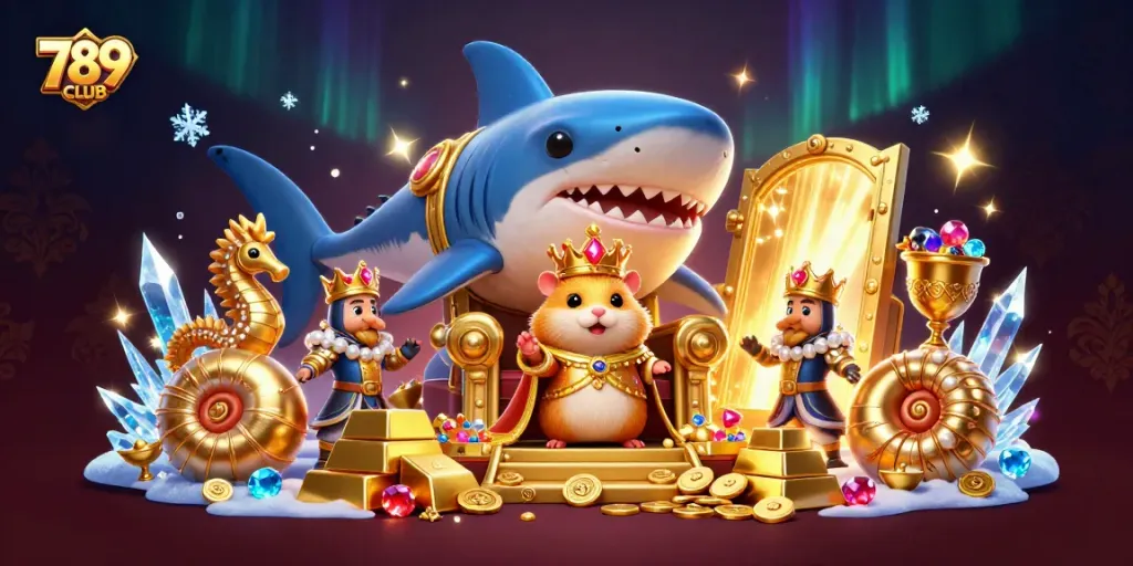 Experience thrilling wins with 789CLUB's colorful 3D illustration showcasing casino excitement.