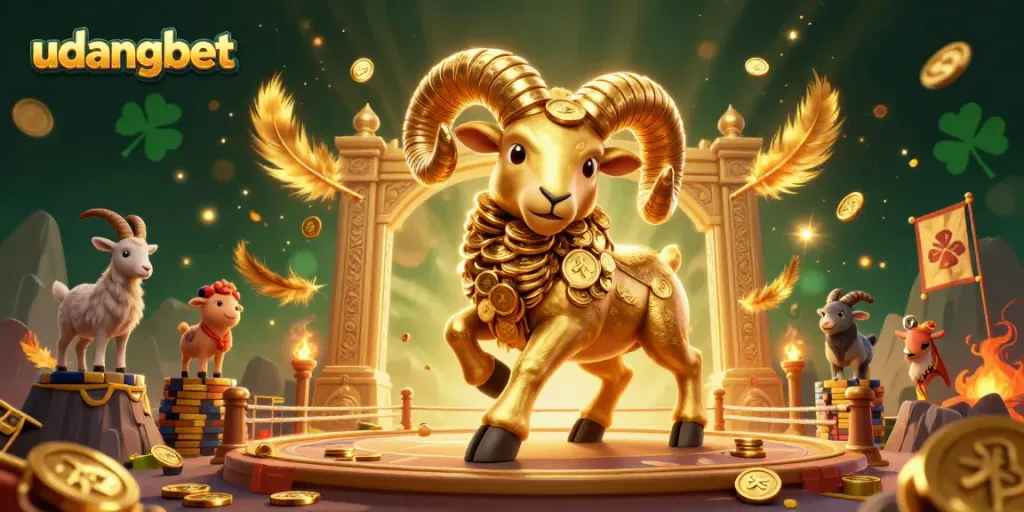 Experience the thrill of udangbet with dynamic golden ram action and rich casino elements.