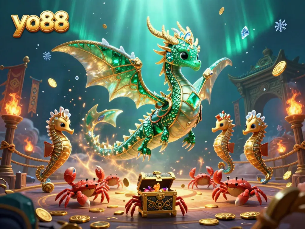 Experience the thrill of yo88's underwater casino realm with dynamic treasures and energetic characters.